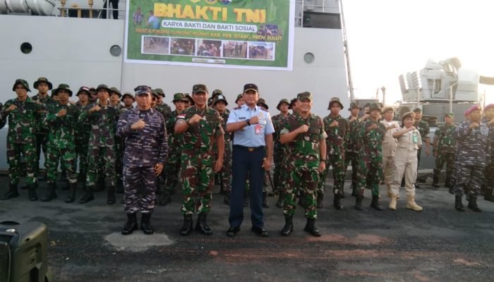 Kepala Staf Kodam XIII/Merdeka Lepas Keberangkatan Satgas Bhakti TNI ke Tagulandang