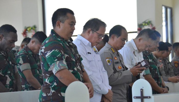 Kasrem Tadulako Hadiri Ibadah Perayaan Paskah Oikumene TNI-Polri di Palu