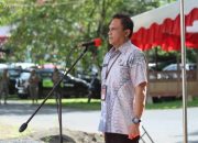 Pimpin Upacara Hari OTDA XXVIII Sekda Edwin Roring Bacakan Sambutan Mendagri