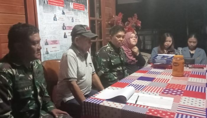 Dansatgas TMMD ke-121 Kodim Minahasa Jalin Silaturahmi Dengan Mahasiswa KKN Unsrat Fakultas Hukum