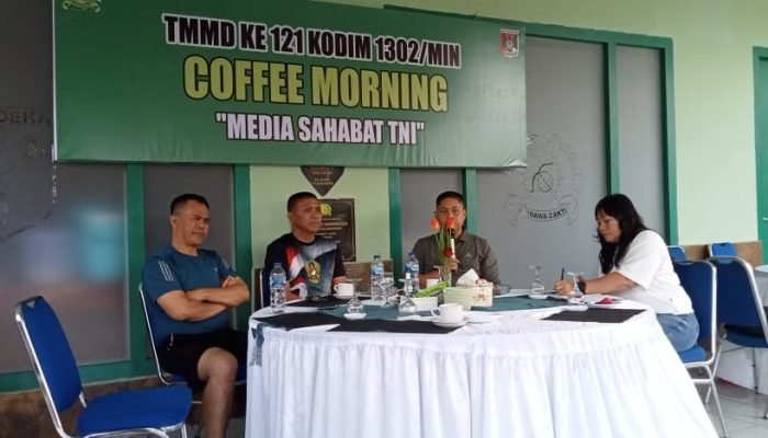 Dandim Minahasa Gandeng Wartawan Sukseskan TMMD ke-121 Kodim 1302/Minahasa