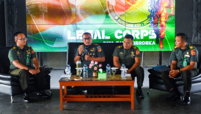 Kumdam Merdeka Gelar Sarasehan Komuniti Hukum di Jajaran Kodam XIII/Merdeka