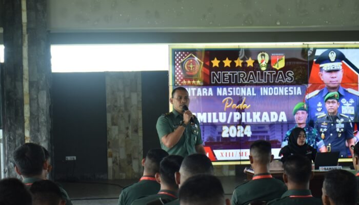 Jelang Pilkada 2024, Kumdam XIII/Merdeka Sosialisasikan Netralitas TNI Kepada Prajurit