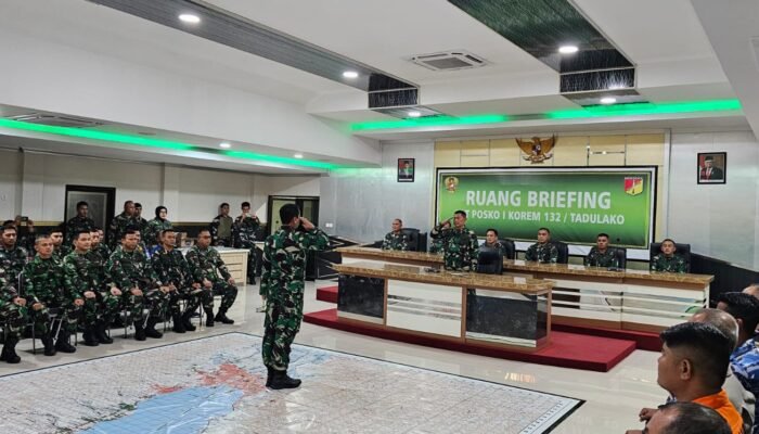 Brigjen TNI Wakhyono Tutup Latihan Posko I Korem 132/Tadulako