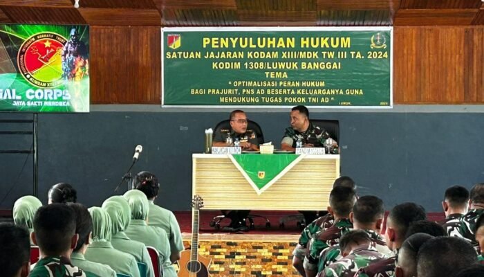 Cegah Pelanggaran, Kakumdam Merdeka Beri Penyuluhan Hukum ke Prajurit di Luwuk Banggai