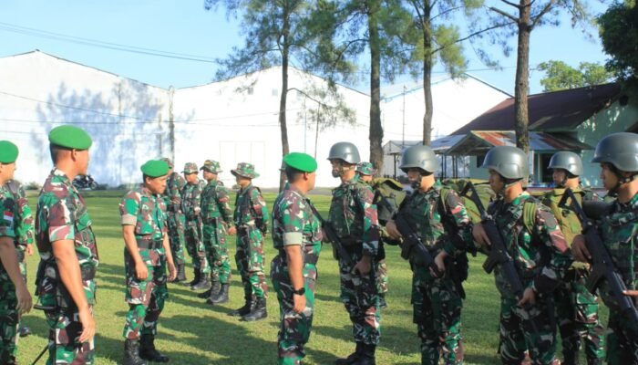 Kazidam XIII/Merdeka Cek Kesiapan Gelar Pasukan YTP Yonzipur 19/Yudha Karya Nyata