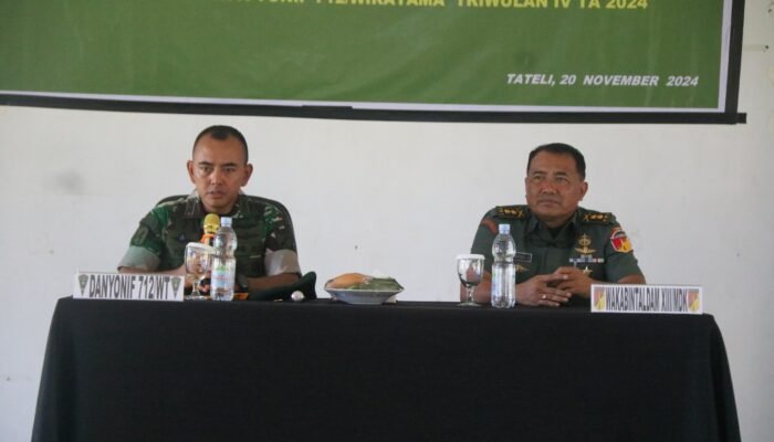 Prajurit dan Persit Yonif 712/Wiratama Terima Pembinaan Mental Rohani Ideologi dan Kejuangan Dari Bintaljarahdam Merdeka