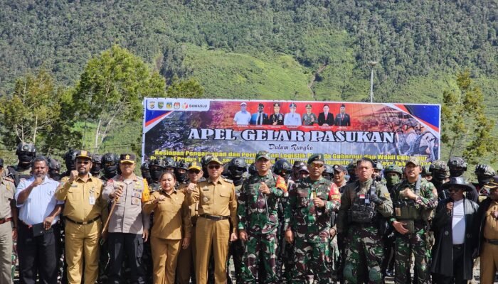 Satgas Yonif 715/Motuliato Dukung Pengamanan Pilkada 2024 di Papua