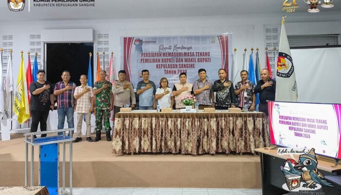 KPU Sangihe Gelar Rakor Persiapan Masa Tenang