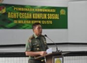 Cegah Konflik Sosial, Korem 131/Santiago Gelar Sosialisasi Binkom AGHT