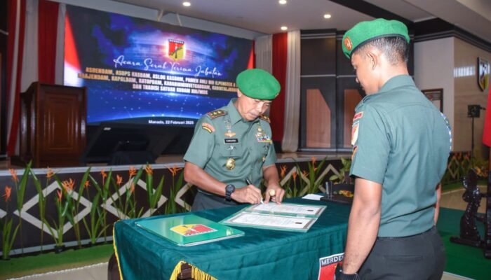 Pangdam Merdeka Pimpin Sertijab Pejabat Kodam