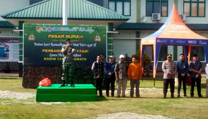 Kodim Pohuwato Gelar Pasar Murah Ramadhan Cegah Inflasi