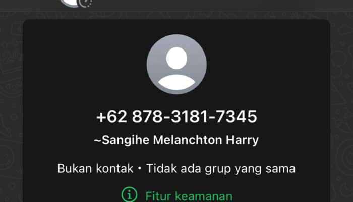 Waspada Penipuan! Sekda Sangihe Tak Pernah Tawarkan Donasi via WhatsApp