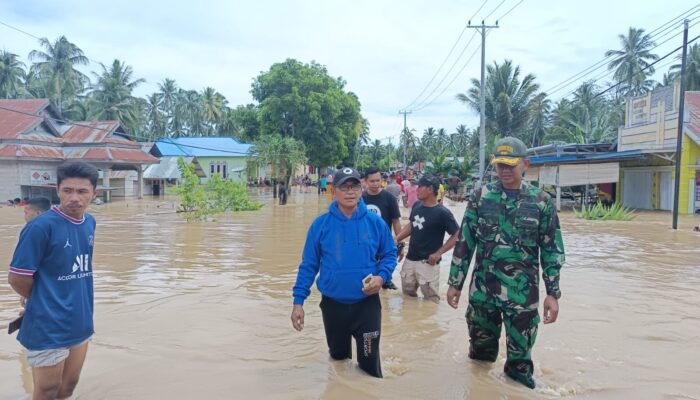 Dandim 1313/Pohuwato dan Forkopimda Tinjau Lokasi Banjir di Kabupaten Pohuwato