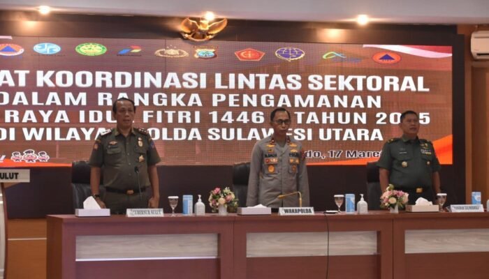 Kapoksahli Pangdam XIII/Merdeka Hadiri Rakor Lintas Sektoral PAM Hari Raya Idul Fitri