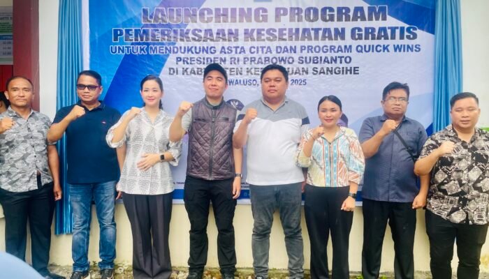 Bupati dan Wakil Bupati Sangihe Launching Pemeriksaan Kesehatan Gratis di Kawaluso