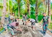 Pengecoran Jalan Rabat Beton di Kalekube Induk Capai 200 Meter, Satgas TMMD ke-124 Terus Genjot Pekerjaan