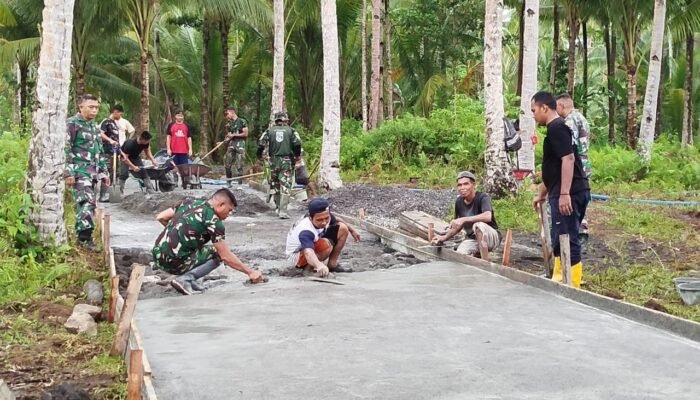 Pengecoran Jalan Rabat Beton di Kampung Kalekube Induk Rampung 100 Persen