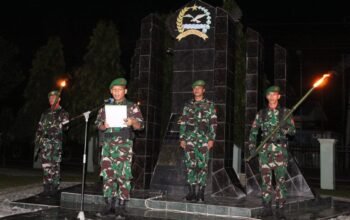 Penyucian Pusaka dan Renungan Suci HUT Yonif 713/Satya Tama
