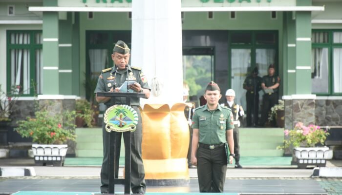 Kasrem 133/Nani Wartabone Bacakan Amanat Kasad: Jadilah Prajurit Tangguh, Kuat Moral dan Bijak Dalam Keputusan