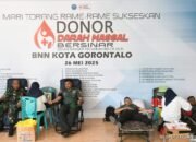 Peringati HANI, Korem Nani Wartabone dan BNN Kota Gorontalo Gelar Donor Darah Massal Pecahkan Rekor Muri