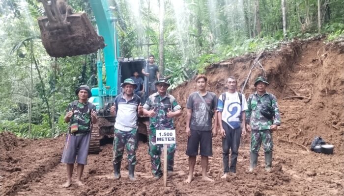 Perintisan Jalan TMMD ke-124 di Kampung Pusunge Rampung 100 Persen