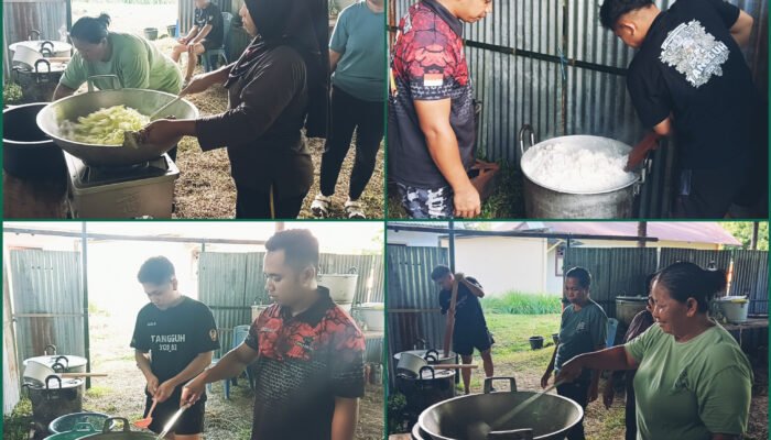 Satgas TMMD 124 Kodim 1301/Sangihe Masak Bersama Warga Kalekube 1