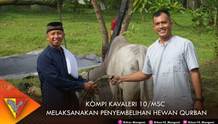 Prajurit Manguni Setia Cakti Rayakan Hari Raya Idul Adha 1446 Hijriah Dengan Menyembelih Hewan Qurban