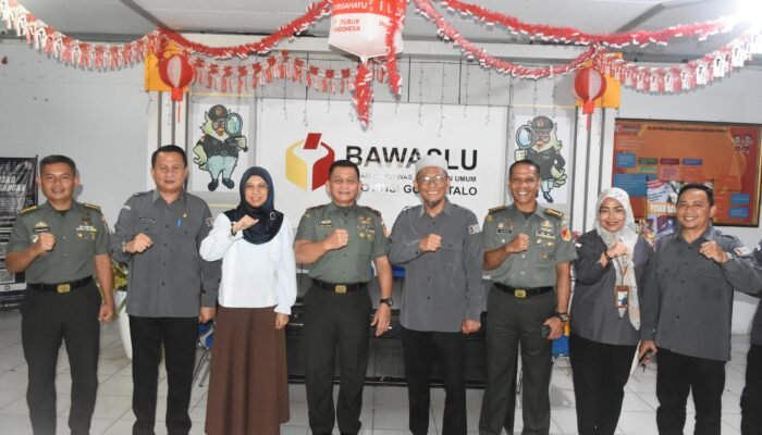 Danrem Nani Wartabone Jalin Silaturahmi Sabangi Bawaslu Provinsi Gorontalo