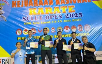 Prajurit Yonif 713/Satya Tama Torehkan Prestasi Dalam Kejuaraan Karate Piala Gubernur Sulut