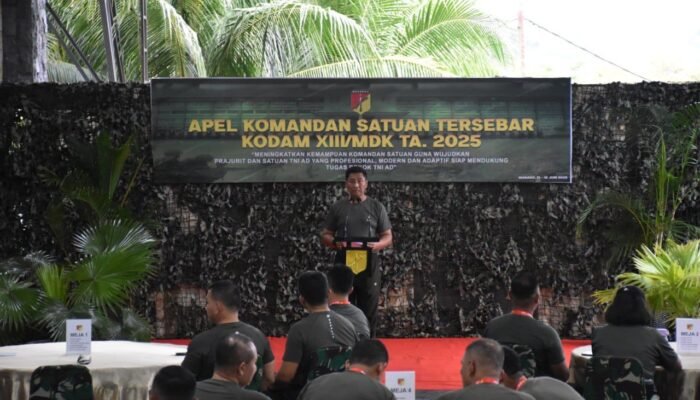 Pesan Pangdam Merdeka Saat Gelar Apel Dansat: Komitmen Pembinaan Satuan Harus Kita Pegang Teguh