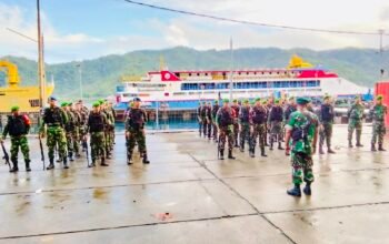 Satgas Pengamanan Pulau Terluar Kodam XIII/Merdeka Tiba di Tahuna