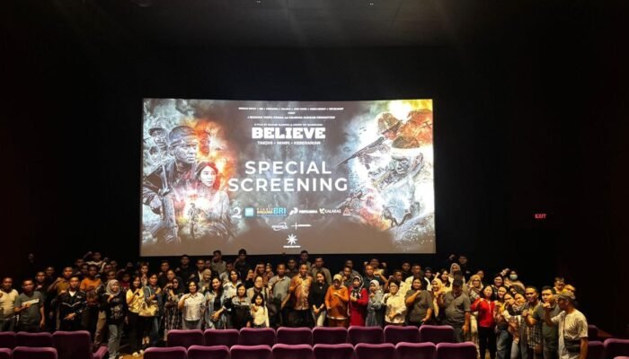 Nonton Bareng Film Believe, Air Mata Mengalir di Tengah Gelak Tawa Keluarga Prajurit Jajaran Kodam XIII/Merdeka