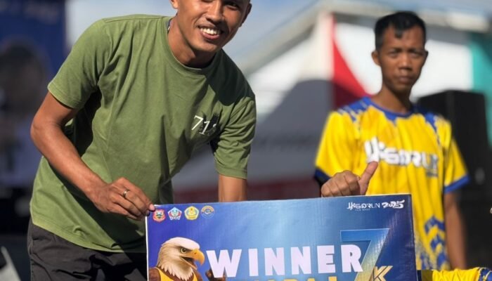 Atlet Lari Yonif 713/Satya Tama Kembali Raih Juara di  Event Unigo Run 7K