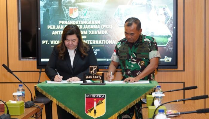 Pangdam XIII/Merdeka dan PT Viola Fibres Internasional Teken Kerjasama Perkuat Ketahanan Pangan