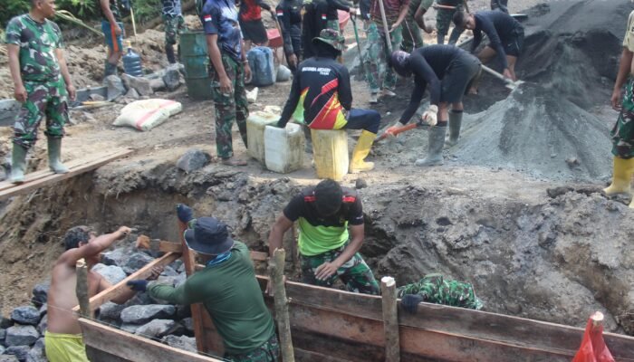 Jelang H-3 Penutupan TMMD ke-125 Kodim Manado, Pembangunan Plat Duiker Hampir Rampung