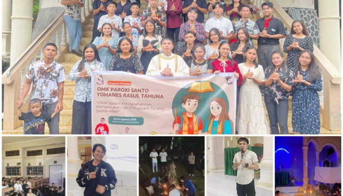 OMK Paroki Santo Yohanes Rasul Tahuna Gelar Program Triwulan di Stasi Bahoi