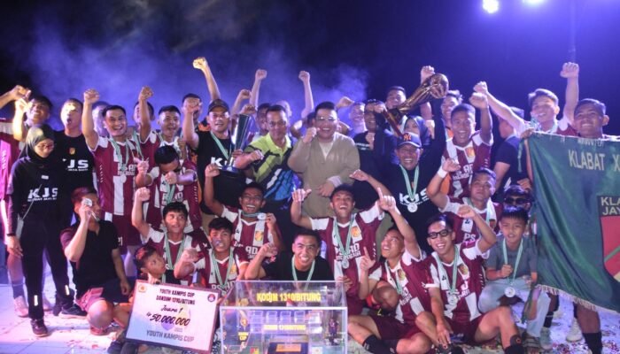 Tim Kesebelasan Sepak Bola KJS Kodam XIII/Merdeka Juara Open Turnamen Youth Kampis Dandim 1310/Bitung Cup Tahun 2025