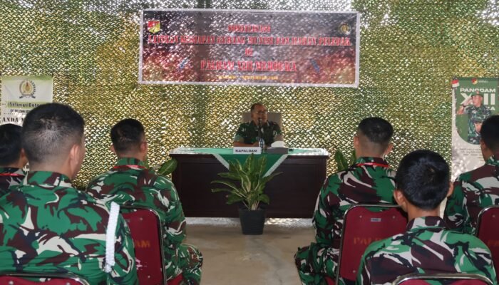 Paldam Merdeka Gelar Sosialisasi Latihan Kesiapan Gudang Munisi dan Bahan Peledak