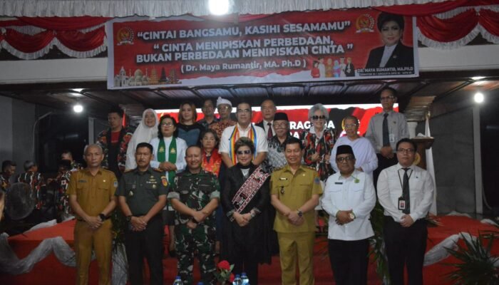 Aster Kasdam Merdeka Hadiri Doa Lintas Agama di Manado