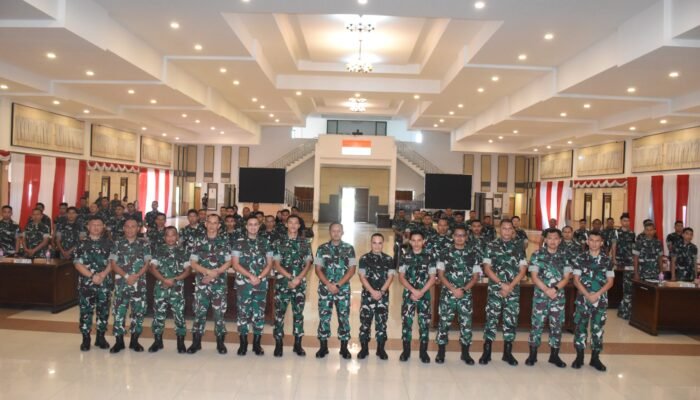 Kodam Merdeka Terima Sosialisasi Jukgar Fasilitas dan Konstruksi Dari Tim Slogad