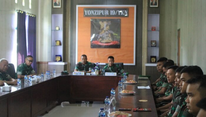 Yonzipur 19/YKN Terima Kunjungan Tim Pengawasan Audit Kinerja Itdam XIII/Merdeka