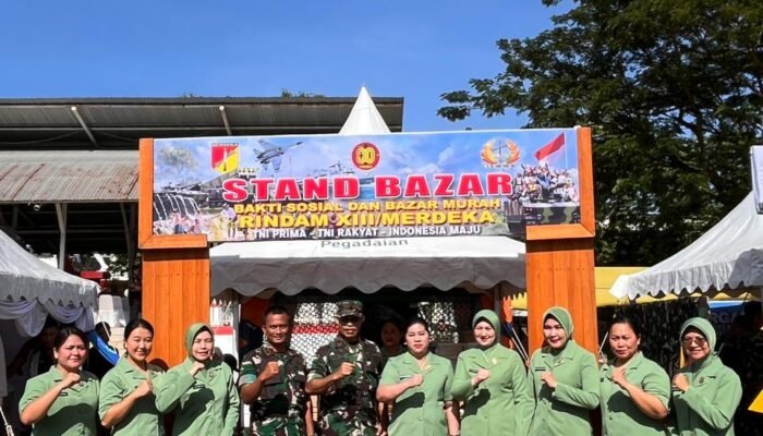 Danrindam Merdeka Hadiri Baksos dan Bazar Murah Peringati HUT ke-80 TNI di Manado