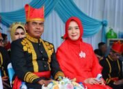 Pangdam dan Ketua Persit KCK Daerah Merdeka Kenakan Pakaian Adat Minahasa Saat HUT ke-61 Provinsi Sulut