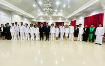 Bupati Sangihe Michael Thungari Pimpin Pelantikan Pejabat Eselon III dan IV