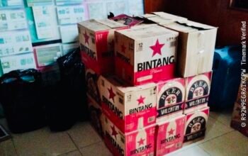 Satres Narkoba Polres Sangihe Gerebek “Mes Café” di Tabukan Utara, Amankan Puluhan Karton Minuman Beralkohol