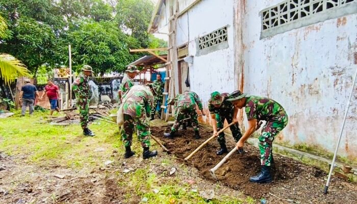 Kebersamaan TNI dan Umat Katolik di Manente. Wujud Nyata Kemanunggalan dalam Karya Bakti