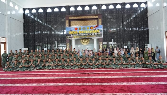 Korem 133/Nani Wartabone Gelar Doa Bersama Peringati HUT ke-80 TNI