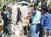 Hari Minggu Tidak Mengurangi Semangat Baja Satgas TMMD Kodim Kabupaten Gorontalo dan Masyarakat