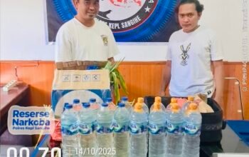 Aksi Cepat Satnarkoba Sangihe, 24 Liter Cap Tikus Gagal Edar di Tahuna